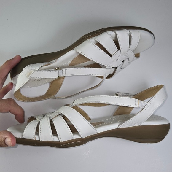 Naturalizer N5 Comfort White Leather Strappy Slingback Sandals Women's US 7W - Picture 5 of 11